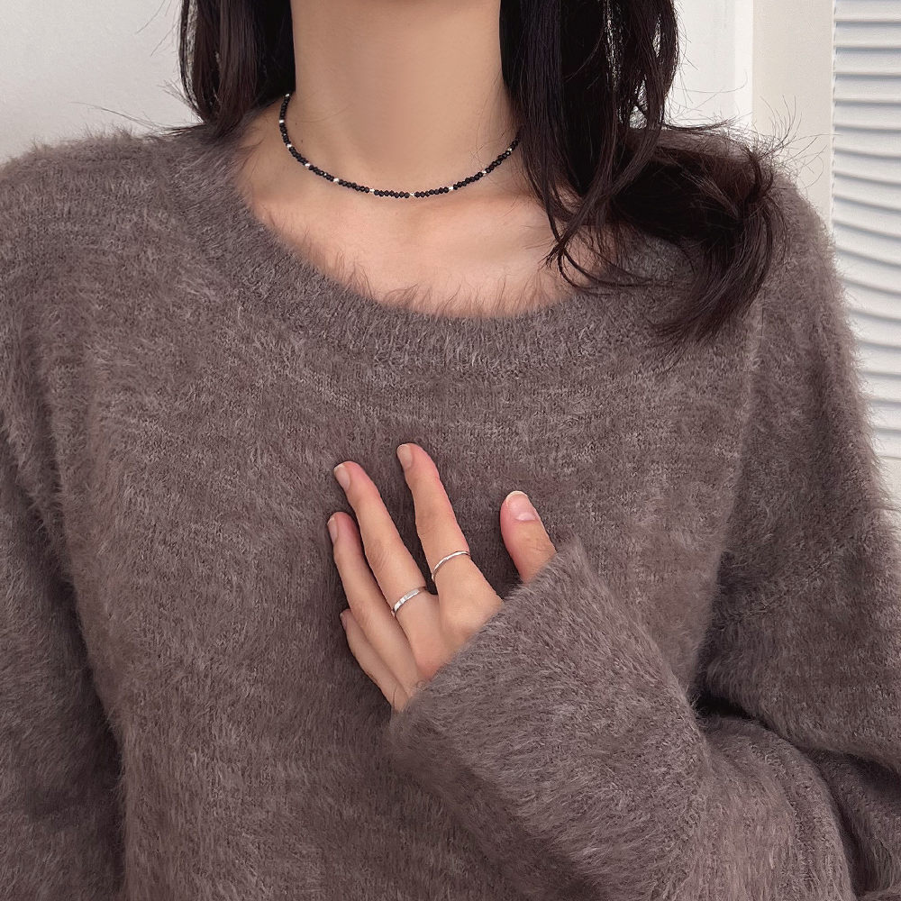 구슬 비즈목걸이 진주 원석 초커 카프비즈 믹스 네크리스 상세 이미지 10